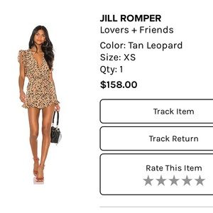 Lovers + Friends XS Leopard Romper